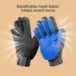 Upgrade Version Pet Grooming Glove - Gentle Deshedding Brush Glove - Efficient Pet Hair Remover Mitt - Enhanced Five Finger Design - Perfect for Dog & Cat with Long & Short Fur - 1 Pair (BLUE) - Image 6