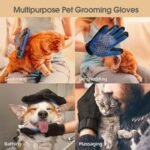 Upgrade Version Pet Grooming Glove - Gentle Deshedding Brush Glove - Efficient Pet Hair Remover Mitt - Enhanced Five Finger Design - Perfect for Dog & Cat with Long & Short Fur - 1 Pair (BLUE) - Image 7