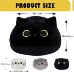 Black Cat Plush Toy 4PK, 16'' Giant Cat Stuffed Animal Plushies Pillow with 3 Babies for Girl Boy Kid Adult, Large Big Soft Gift for Birthday Christmas Valentine's Day Home Decor - Image 3