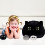 Black Cat Plush Toy 4PK, 16'' Giant Cat Stuffed Animal Plushies Pillow with 3 Babies for Girl Boy Kid Adult, Large Big Soft Gift for Birthday Christmas Valentine's Day Home Decor - Image 5