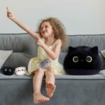 Black Cat Plush Toy 4PK, 16'' Giant Cat Stuffed Animal Plushies Pillow with 3 Babies for Girl Boy Kid Adult, Large Big Soft Gift for Birthday Christmas Valentine's Day Home Decor - Image 7