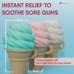 NatureBond Teething Toys Baby Gift - BPA Free Ice Cream Baby Teethers for Babies 0-12 months, Baby Shower Gifts, Gift Box with Silicone Pacifier Sling (Strawberry Pink) - Image 4