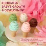 NatureBond Teething Toys Baby Gift - BPA Free Ice Cream Baby Teethers for Babies 0-12 months, Baby Shower Gifts, Gift Box with Silicone Pacifier Sling (Strawberry Pink) - Image 6