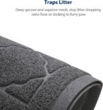 WePet Cat Litter Box Mat, Kitty Premium PVC Pad, Durable Trapping Rug, Phthalate Free, Urine-Resistant, Scatter Control, XXL 120 x 90 cm, Grey - Image 5