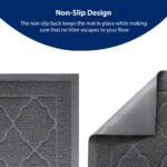 WePet Cat Litter Box Mat, Kitty Premium PVC Pad, Durable Trapping Rug, Phthalate Free, Urine-Resistant, Scatter Control, XXL 120 x 90 cm, Grey - Image 6