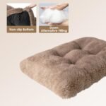 EHEYCIGA Calming Dog Crate Bed XL Extra Large, Washable Anti Anxiety Dog Pet Bed, Fluffy Dog Pillow Mat with Anti-Slip Bottom, Camel, 41.3"x27.5"x3.5" - Image 5
