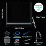 6.5 Gallon Ultra Clear Glass Fish Tank, Rimless Low Iron Aquarium for Betta/Nano/Goldfish/Snail/Shrimp, Fish Tank & Cover Set & Feeding Ring & Cleaning Tools - Image 6