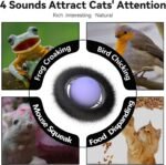 ORSDA Cat Toys Ball, Automatic Fast Rolling Ball in Pouch with Fixed Coil, Motion Chirping Activated Moving Ball, 7 Holes Mat Mouse Catching Game - Image 9