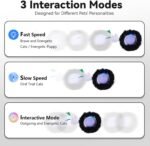 ORSDA Cat Toys Ball, Automatic Fast Rolling Ball in Pouch with Fixed Coil, Motion Chirping Activated Moving Ball, 7 Holes Mat Mouse Catching Game - Image 10