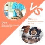 Cat Food Bowl Set 6 inch Wide Shallow Cat Bowl for Relief Whisker Fatigue,Small Flat Cat Dish Shallow Pet Feeding Dish or Plate for Cats and Small Dogs (4Pcs) - Image 5