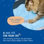 Kitty Cure Cat Nail File Scratcher, Odor-Resistant Litter Box Emery Board Scratcher Pad, No Peeling Needed, Waterproof, Non-Toxic & Long-Lasting Cat Scratcher That Files Nails - Image 4