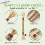 15Pcs Silvervine Sticks for Cats, Natural Cat Catnip Chew Toys for Cat Kittens Toy Teeth Cleaning, Cat Toy Matatabi Dental Care Increase Appetite Calm Cat Anxiety and Stress Aggressive Chewers - Image 5