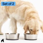 GORILLA GRIP Set of 2 Dog Bowls, Holds 4 Cups (32 fl oz), Heavy Duty Metal Food and Water Bowl for Feeding Dogs and Cats, Dishwasher Safe, Rust Resistant Stainless Steel, BPA Free Rubber Base, Black - Image 8
