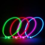 LED Dog Collar, Rechargeable Light Up Dog Collars,IP67 Waterproof Dog Lights for Night Walking，Adjustable, Reusable Safety Necklace for Small Medium Large Dogs (Pink) - Image 3
