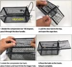 skycabin Humane Rat Trap Mouse Cage Trap Live Squirrel Cage Traps No Kill Reusable Metal Mice Catcher for Small Rodent,Weasel,Chipmunk,Hamster for Indoor and Outdoor Use - Image 5