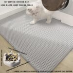 HCY&WLD Cat Litter Mat, 45x26/35x24/30x22/24x18 Inch Double Layer Cat Litter Box Mat, EVA Non-Slip, Waterproof Urine Proof Cat Litter Catcher Mat, Easy Clean Scatter Control (30x22 Inch, Black) - Image 5