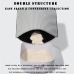 HCY&WLD Cat Litter Mat, 45x26/35x24/30x22/24x18 Inch Double Layer Cat Litter Box Mat, EVA Non-Slip, Waterproof Urine Proof Cat Litter Catcher Mat, Easy Clean Scatter Control (30x22 Inch, Black) - Image 6