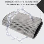 HCY&WLD Cat Litter Mat, 45x26/35x24/30x22/24x18 Inch Double Layer Cat Litter Box Mat, EVA Non-Slip, Waterproof Urine Proof Cat Litter Catcher Mat, Easy Clean Scatter Control (30x22 Inch, Black) - Image 7