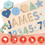 Name Puzzle for Kids Personalized, 1st Birthday Girl Gifts, Montessori Learning Toddler Toys for Boy Girl Alphabet Puzzle ，Personalized Baby Gifts for 1+ Year Old Boys Christmas Baby - Image 7