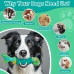 Dog Toys for Aggressive Chewers, Interactive Dog Chew Toys for Large Dogs, Indestructible Squeaky Toys to Keep Them Busy, Tough Toys for Medium/Large Breed (Green) - Image 4