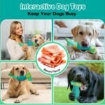Dog Toys for Aggressive Chewers, Interactive Dog Chew Toys for Large Dogs, Indestructible Squeaky Toys to Keep Them Busy, Tough Toys for Medium/Large Breed (Green) - Image 6
