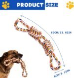 Large Dog Rope Toys, Aggressive Chew Rope Toys, Tooth Cleaning Chew Tug Toys for Medium Large Dogs - Image 3