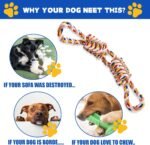 Large Dog Rope Toys, Aggressive Chew Rope Toys, Tooth Cleaning Chew Tug Toys for Medium Large Dogs - Image 4
