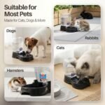 Flexzion Automatic Gravity Pet Waterer for Cat & Dog - Non-Skid & Easy-Clean Auto Replenish Water Dispenser Drinking Bowl (1/4 Gallon/ 900ml), Black - Image 9