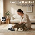 Flexzion Automatic Gravity Pet Waterer for Cat & Dog - Non-Skid & Easy-Clean Auto Replenish Water Dispenser Drinking Bowl (1/4 Gallon/ 900ml), Black - Image 10