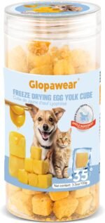 Freeze-Dried Egg Yolk Treats – Pure Single-Ingredient Protein Snacks, Supports Skin & Coat Health – Healthy Crunchy Rewards for Cats & Dogs, Perfect for Training-100g - Image 3