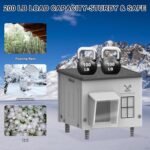 Large Stackable Heated Cat House for Outdoor Use in Winter, 100% Waterproof Insulated Outdoor Cat House with Safety Escape Door, Warm Cats Shelter with Heated Pet Mat Bed for Stray Cats（Grey） - Image 7