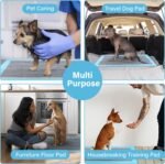Super-Absorbent Waterproof Dog and Puppy Pet Training Pad, Housebreaking Pet Pad, 100-Count Small-Size, 22"x22", Blue, Charcoal and Scented - Image 7