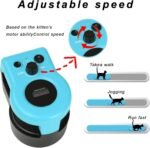 Automatic cat Chasing Toys, Interactive cat Toys for Indoor Cats, Imitate The Sound of mice for Bored Cats to Play, Chase, Run and Exercise, Automatic/Remote Control cat Treadmill (Blue) - Image 5