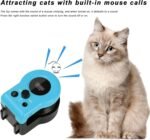 Automatic cat Chasing Toys, Interactive cat Toys for Indoor Cats, Imitate The Sound of mice for Bored Cats to Play, Chase, Run and Exercise, Automatic/Remote Control cat Treadmill (Blue) - Image 8