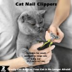 Comotech 4PCS Cat Grooming Kit | Cat Brush with Release Button | Cat Nail Clipper with Nail File | Dog&Cat Hair/Grooming/Massage/Bath Brush for Long or Short Haired Cats&Dogs - Premium Cat Supplies - Image 5