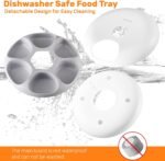 Automatic Cat Feeder for Wet Food, 6 Meals Cat Food Dispenser with 2 Ice Packs, Programmable Timer, Rechargeable Cordless Auto Pet Feeder for Cats Small Dogs (BPA-Free ABS Food Tray) - Image 7