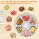 Automatic Cat Feeder for Wet Food, 6 Meals Cat Food Dispenser with 2 Ice Packs, Programmable Timer, Rechargeable Cordless Auto Pet Feeder for Cats Small Dogs (BPA-Free ABS Food Tray) - Image 8