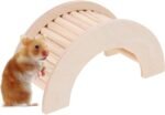 Toyvian Hamster Climbing Ladder Hideout Wooden Loft Platform Cage with C-Shaped Arch Natural Small Animal - Image 8