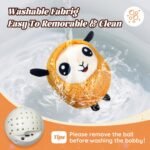 Interactive Moving Dog Toys, [2025 Upgraded] Jumping Squeaky Moving Dog Ball, Rechargeable Plush Chew Toys for Small/Medium/Large Dogs to Keep Them Busy (Orange) - Image 5