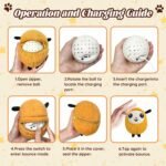 Interactive Moving Dog Toys, [2025 Upgraded] Jumping Squeaky Moving Dog Ball, Rechargeable Plush Chew Toys for Small/Medium/Large Dogs to Keep Them Busy (Orange) - Image 7