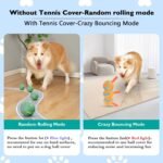 Dog Balls,The 3rd Generation Interactive Toys for Puppy/Small/Medium/Large Dogs,Improved Dog Rolling Effect Tennis Ball with Strap, Tough Motion Activated Automatic Moving Dog Toys (Green) - Image 3