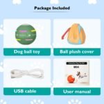 Dog Balls,The 3rd Generation Interactive Toys for Puppy/Small/Medium/Large Dogs,Improved Dog Rolling Effect Tennis Ball with Strap, Tough Motion Activated Automatic Moving Dog Toys (Green) - Image 8