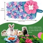 1 Pcs Animal Enrichment Foraging Pad for Rabbits & Small Pets, Stimulating Feeding Activity Toy with Removable Treats for Hedgehogs & Rodents, Chew-Proof Polyester Fabric Training Mat - Image 5