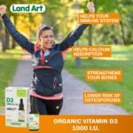 Organic Vitamin D3 Drops - Immune System Support - Non-GMO - Gluten-Free - Pure Formula - Orange Flavour - Certified Quality - Made in Canada - 1000 IU per Drop - 490 Servings - 13.5 ml (Pack of 1) - Image 3