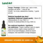 Organic Vitamin D3 Drops - Immune System Support - Non-GMO - Gluten-Free - Pure Formula - Orange Flavour - Certified Quality - Made in Canada - 1000 IU per Drop - 490 Servings - 13.5 ml (Pack of 1) - Image 6