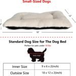 Dog Crate Bed Washable Dog Beds for XX-Small Dogs Deluxe Thick Flannel Fluffy Comfy Kennel Pad Anti-Slip & Anti-Scratch Pet Sleeping Mat, 18 x 12 Inch, Beige - Image 5