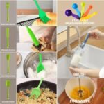 LISI 23Pcs Mixing Bowls Set with Lids, Airtight BPA-Free Nesting Bowls for Mixing, Baking, Cooking & Storage, Dishwasher Safe Serving Bowl, Includes Spatula, Spoons, Brush & Whisk - Image 8