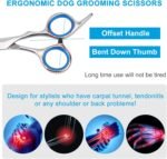 Cat Dog Grooming Scissors, Pet Grooming Scissor with Safety Round Tip, Stainless Steel Dog Cat Grooming Shears (Down Curved Scissors) - Image 5