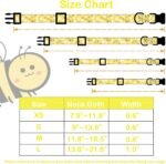 Faygarsle Dog Collar for Small Medium Large Dogs Yellow Puppy Collars for Female Dogs Floral Bee Daisy Patterned Pet Collars for Summer Spring Wedding Puppy Girl Dog Collar M - Image 3