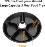 F10 Meal Plate, Food Plate, Meal Tray for Cats/Dogs/Small Animals, 5 Compartments Cat Bowls/Dog Bowls - Image 3